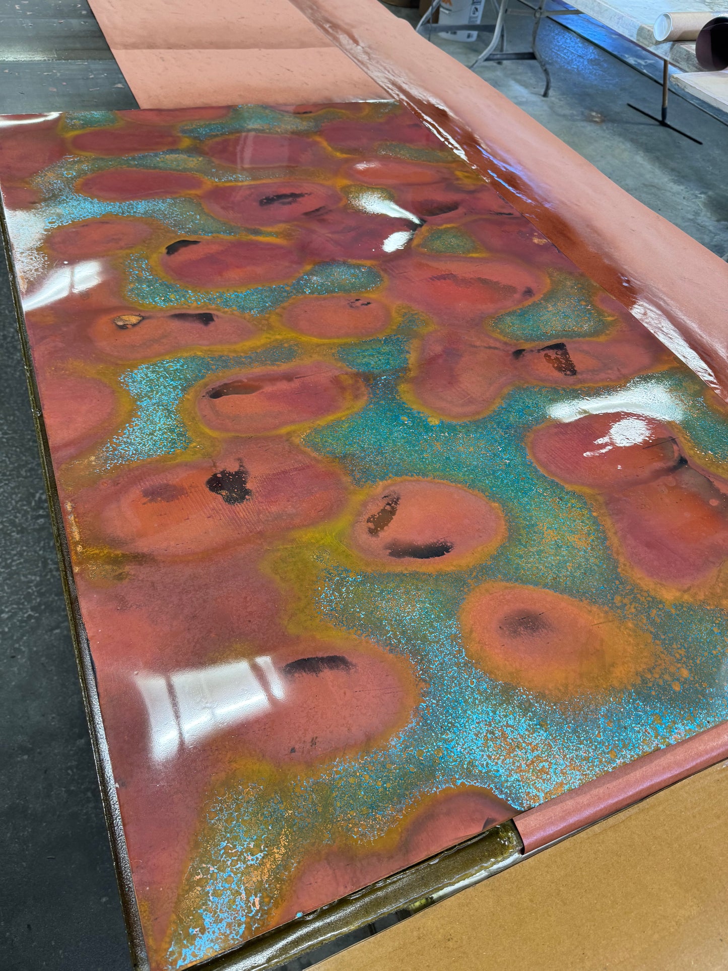 Heavy Gauge Patina Sheet Copper in Rojo