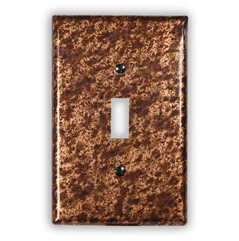 Single Toggle Copper Switch Plate in Sandstorm