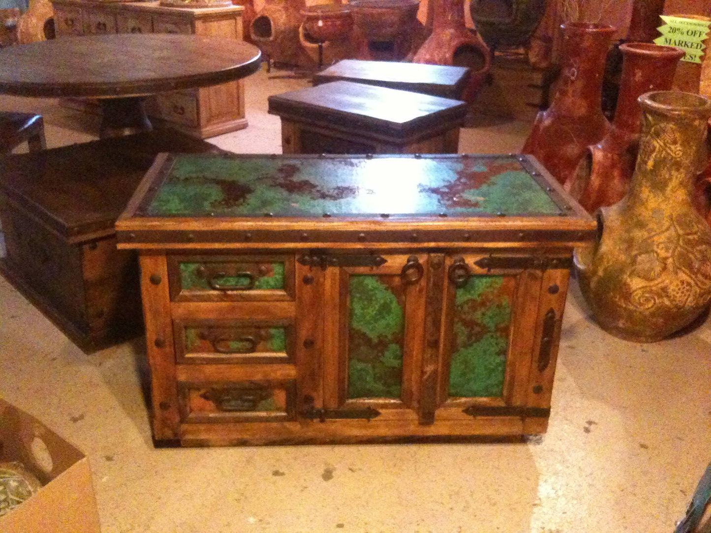 Light Gauge Patina Sheet Copper in Verde