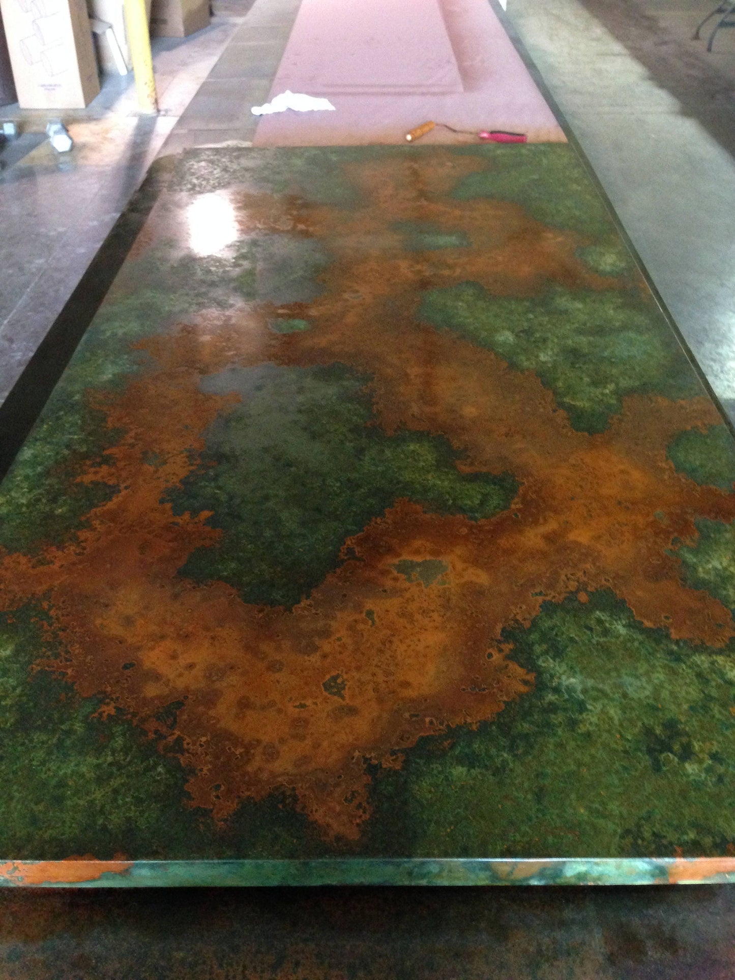 Heavy Gauge Patina Sheet Copper in Verde