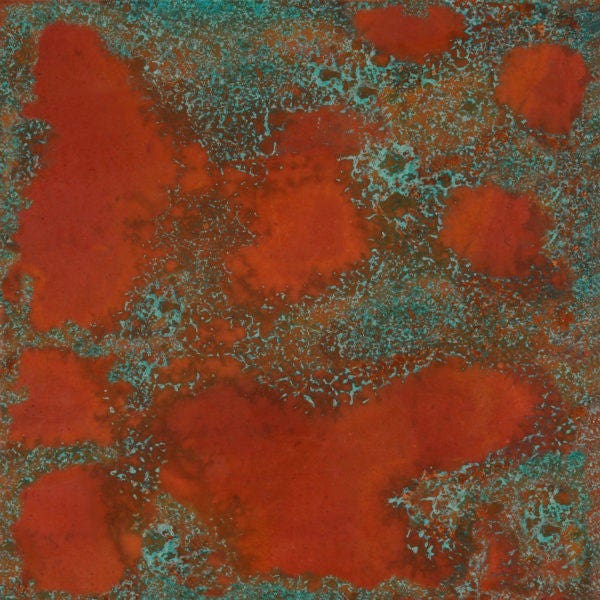 Light Gauge Patina Sheet Copper in Rojo