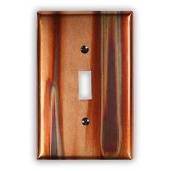 Single Toggle Copper Switch Plate in Stellar