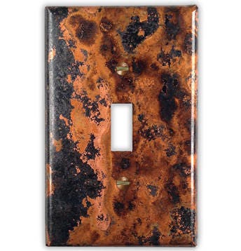 Single Toggle Copper Switch Plate in Zebra