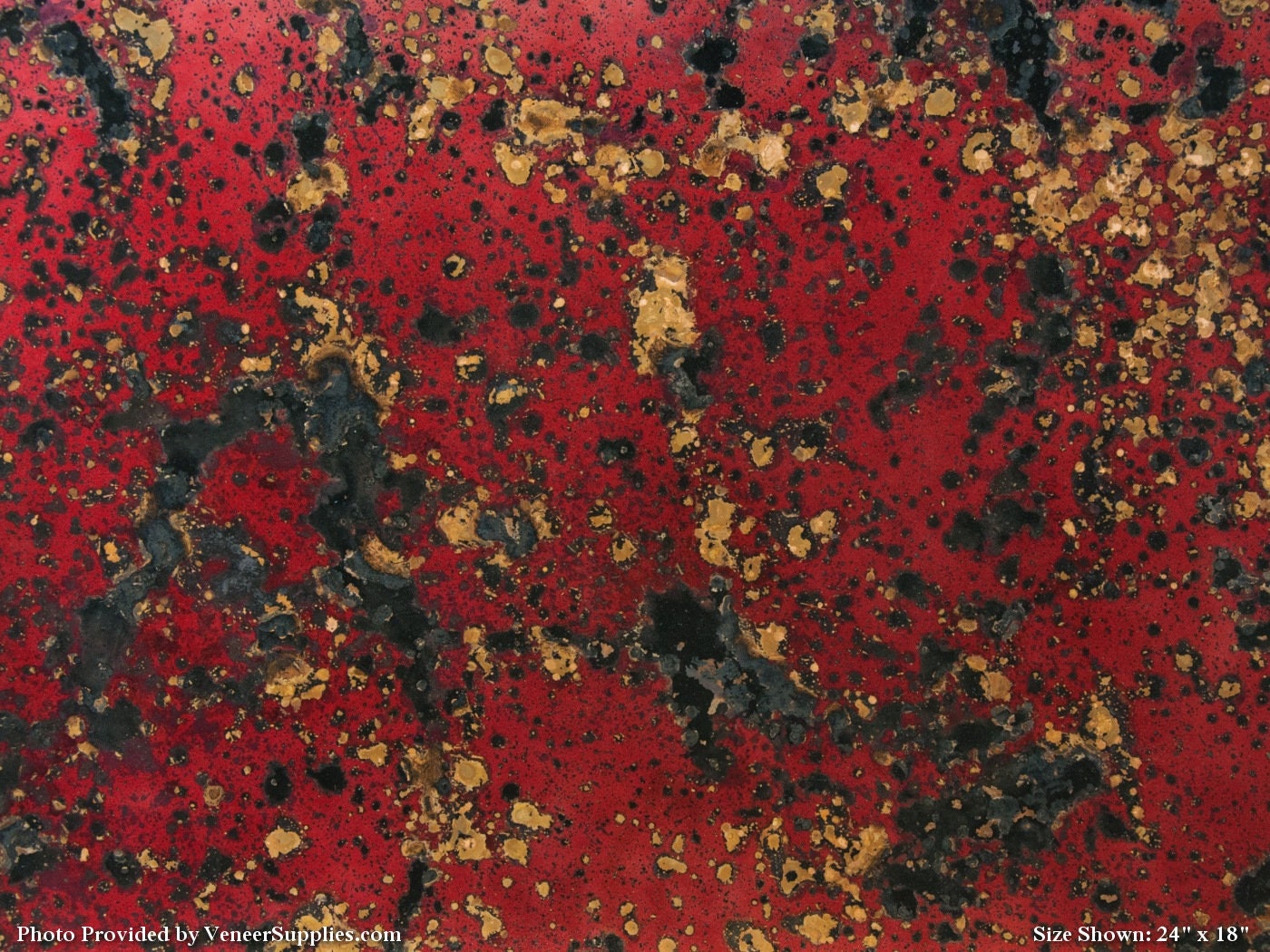 Light Gauge Patina Sheet Copper in Wild Fire