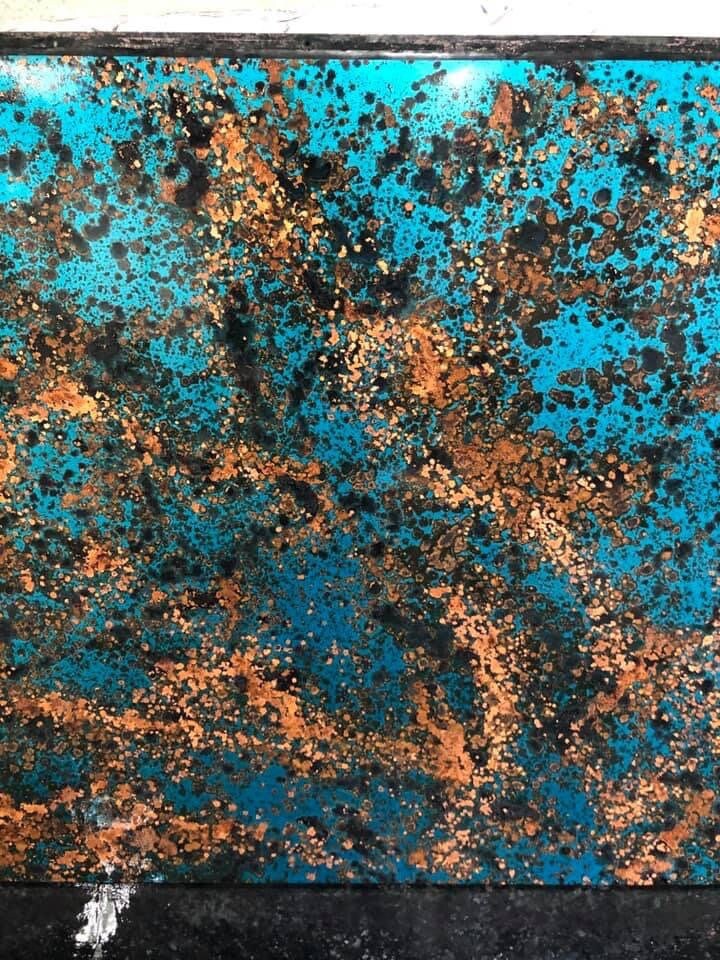 Light Gauge Patina Sheet Copper in Mystic Topaz