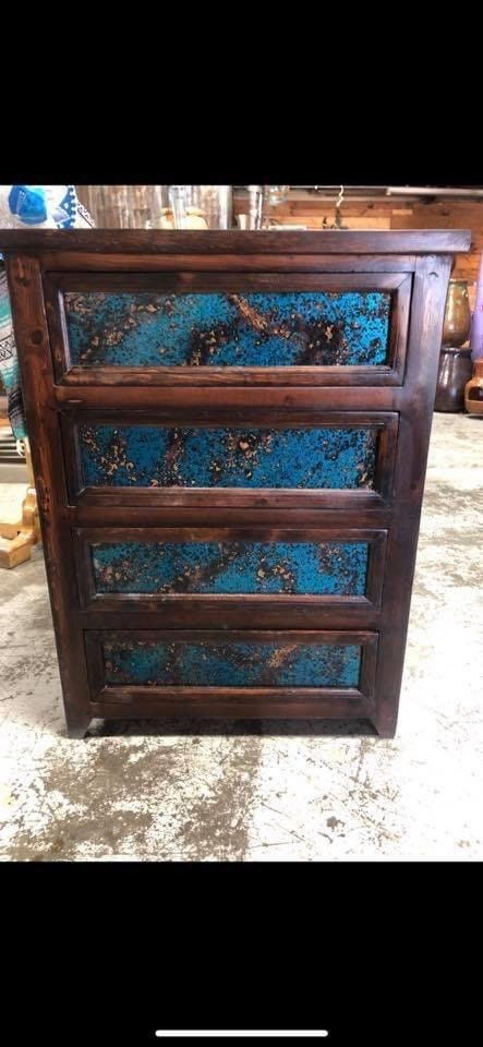 Light Gauge Patina Sheet Copper in Mystic Topaz