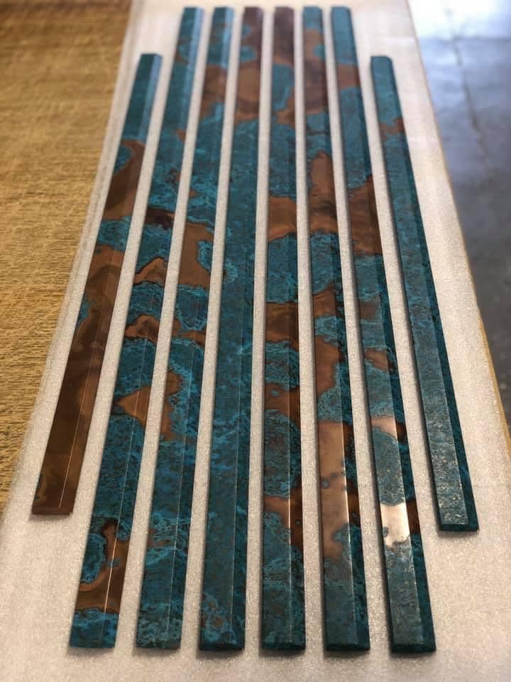 Heavy Gauge Patina Sheet Copper in Azul