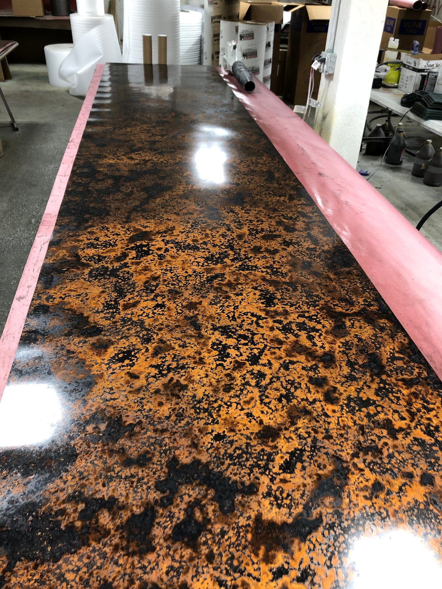 Light Gauge Patina Sheet Copper in Mottled