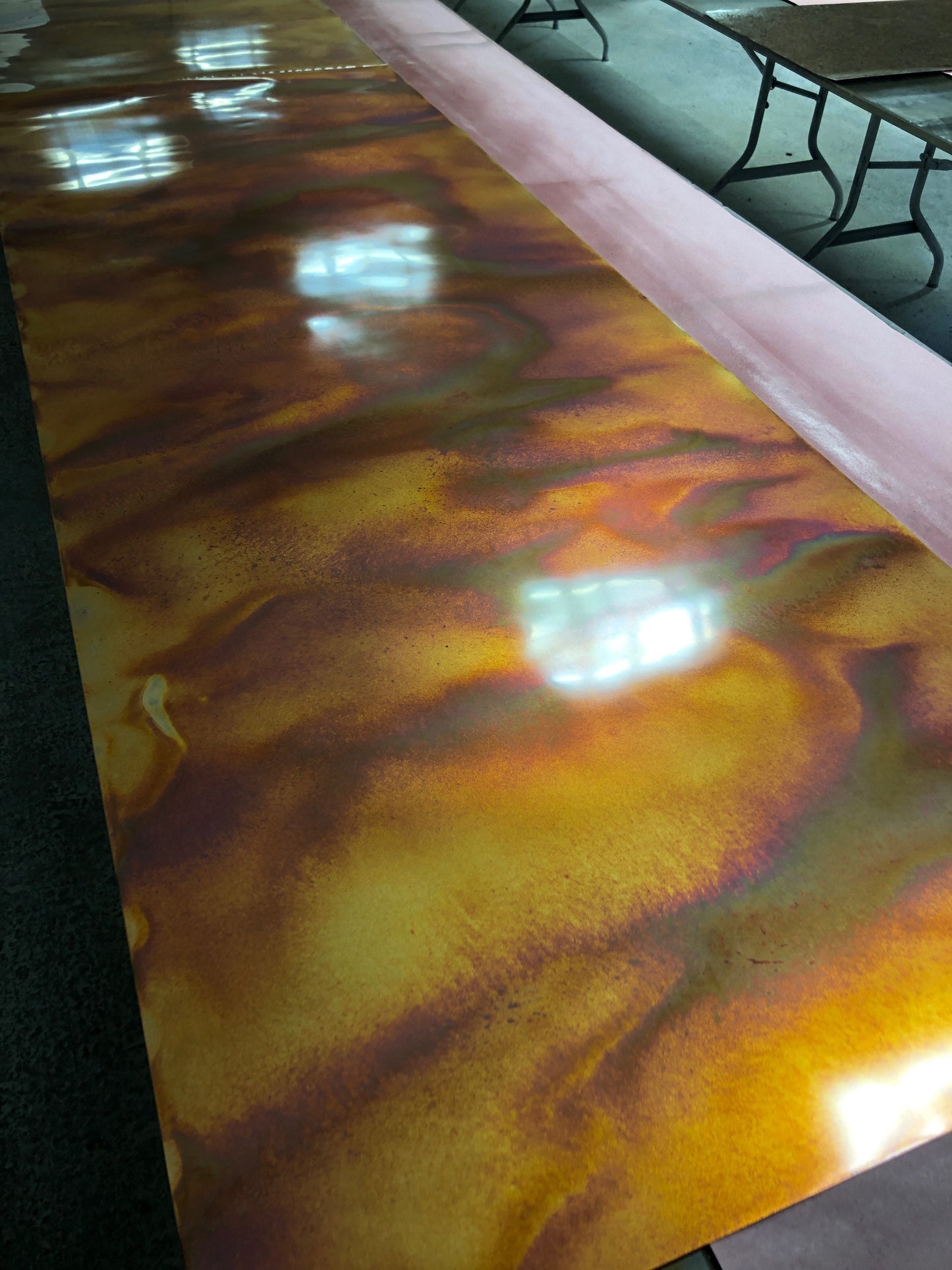 Light Gauge Patina Sheet Copper in Rustic