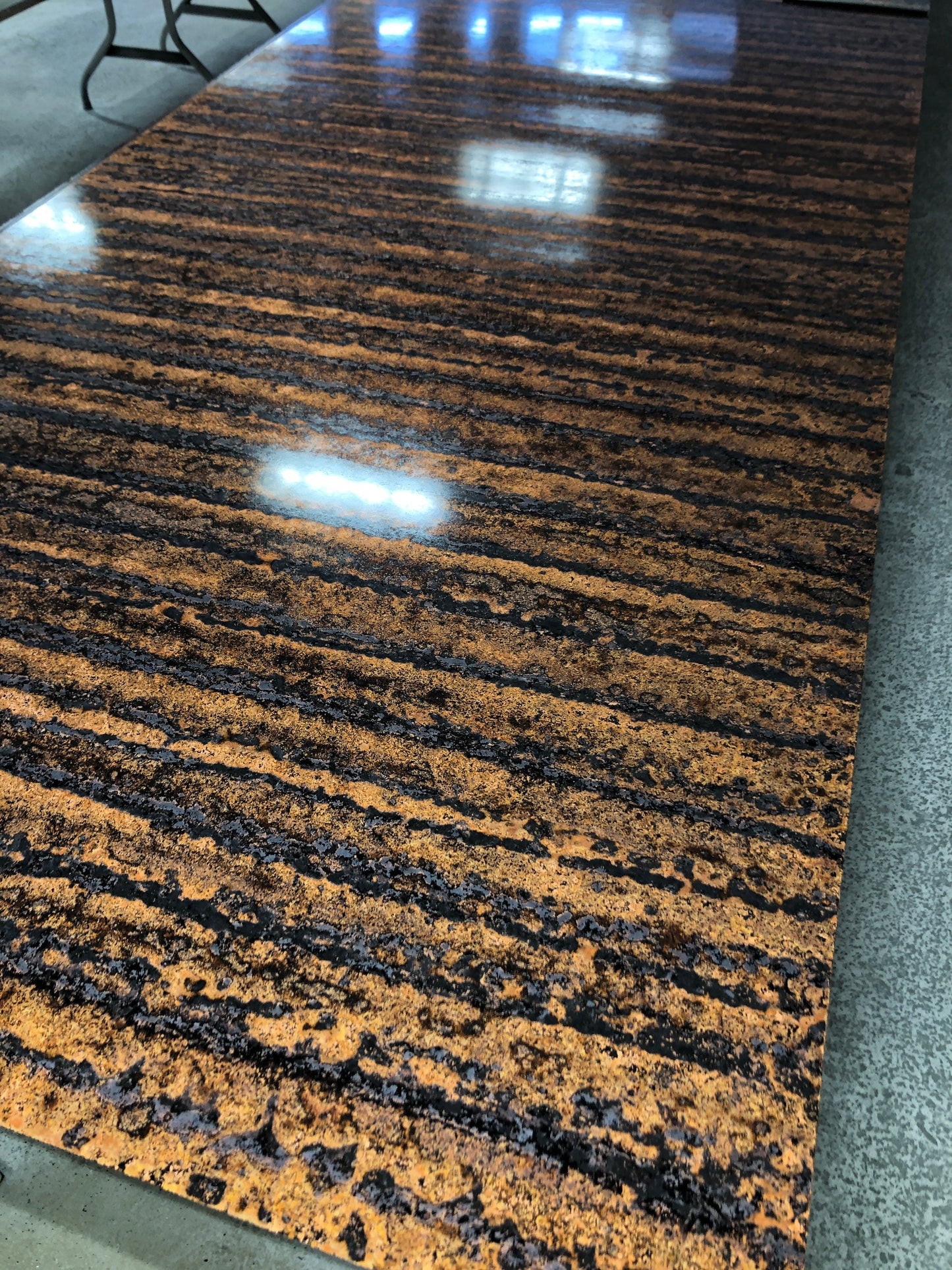 Heavy Gauge Patina Sheet Copper in Zebra