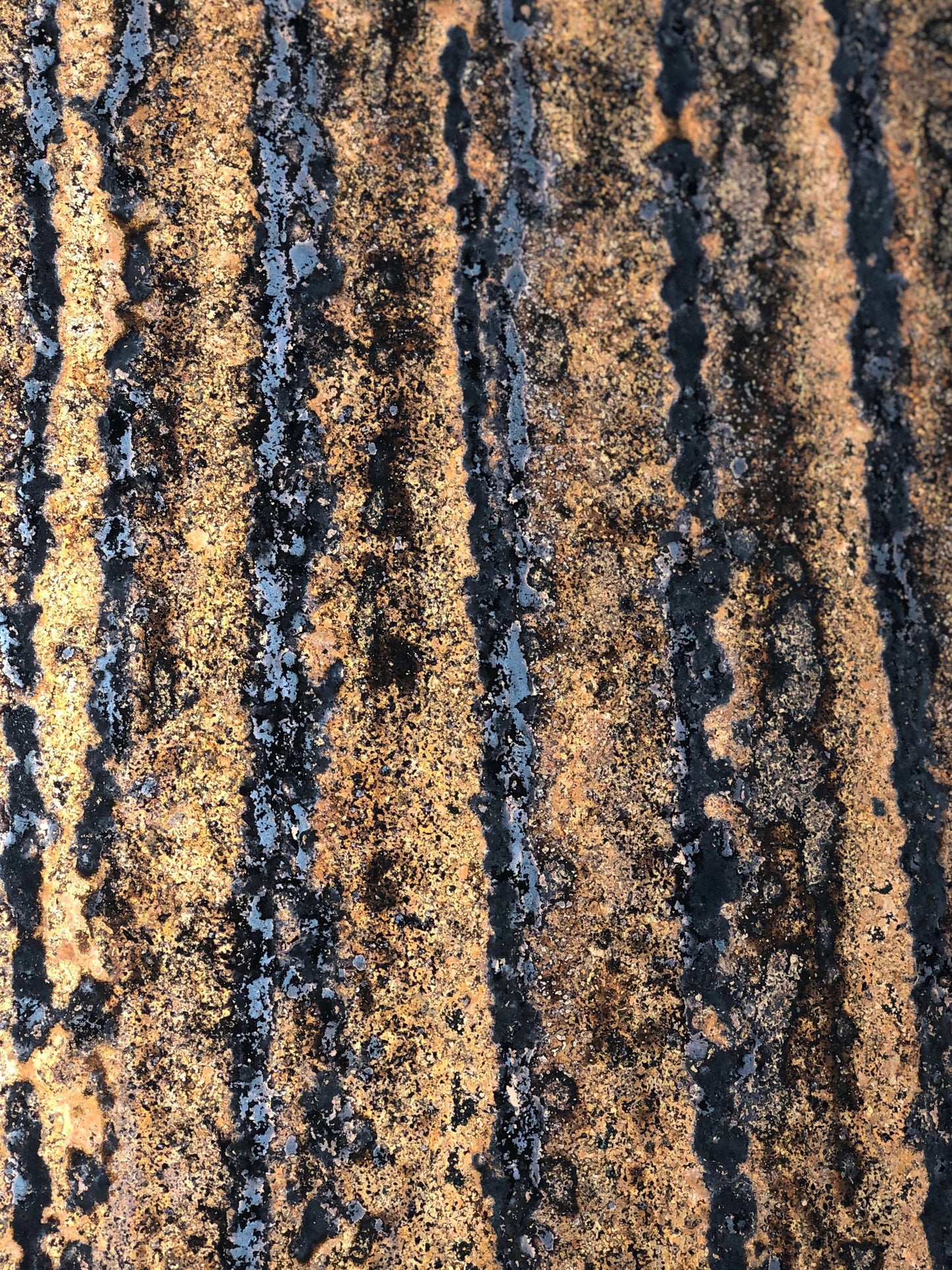 Light Gauge Patina Sheet Copper in Zebra