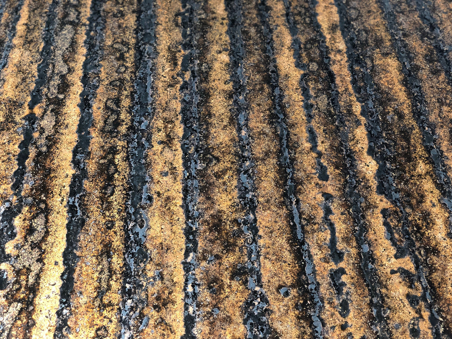 Light Gauge Patina Sheet Copper in Zebra