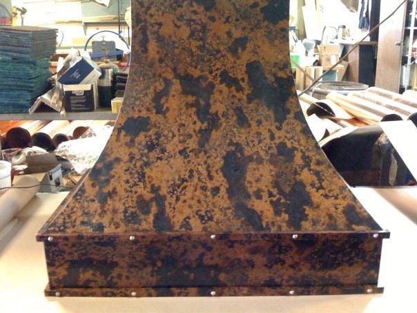 Light Gauge Patina Sheet Copper in Mottled