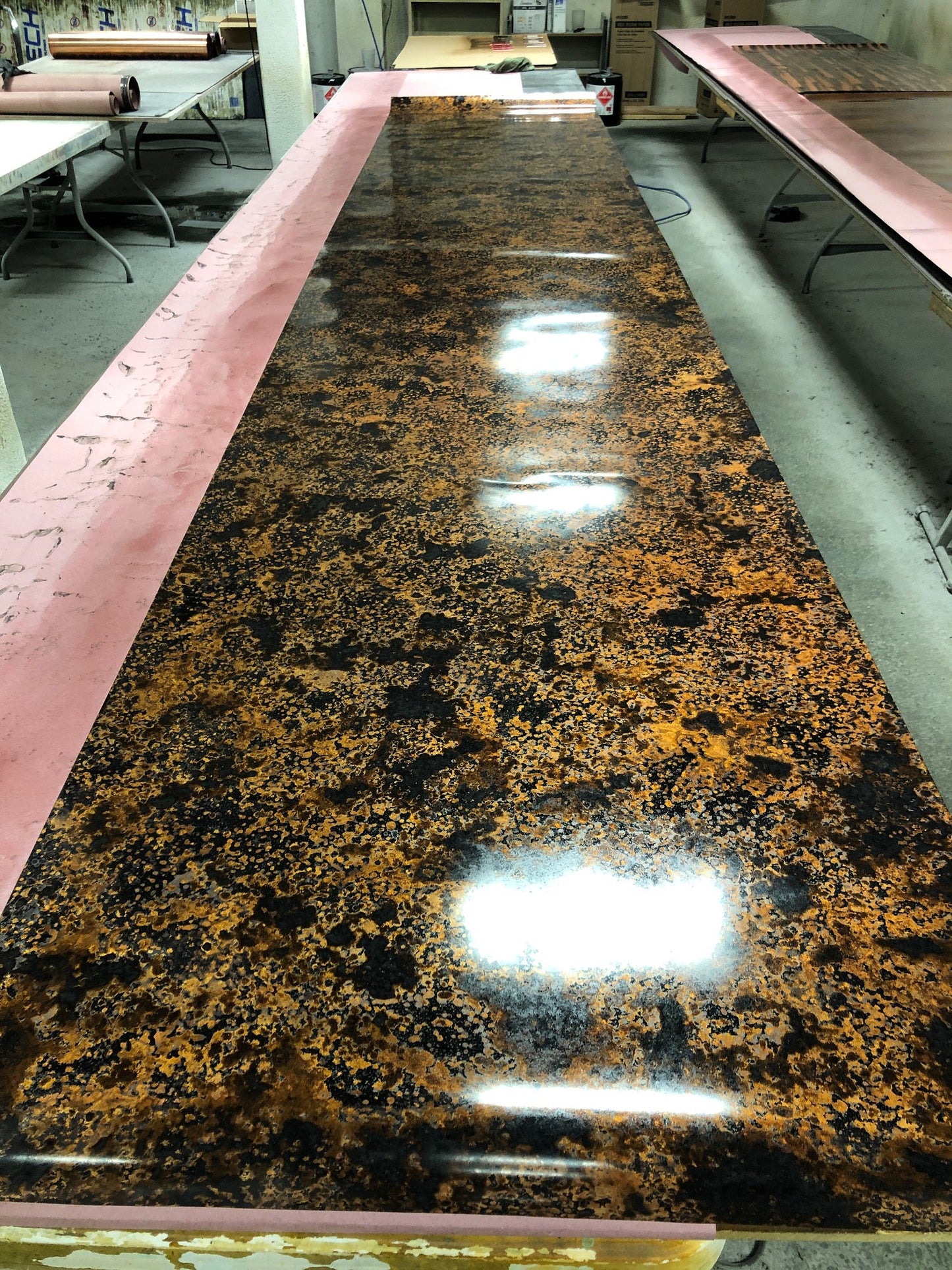Light Gauge Patina Sheet Copper in Mottled