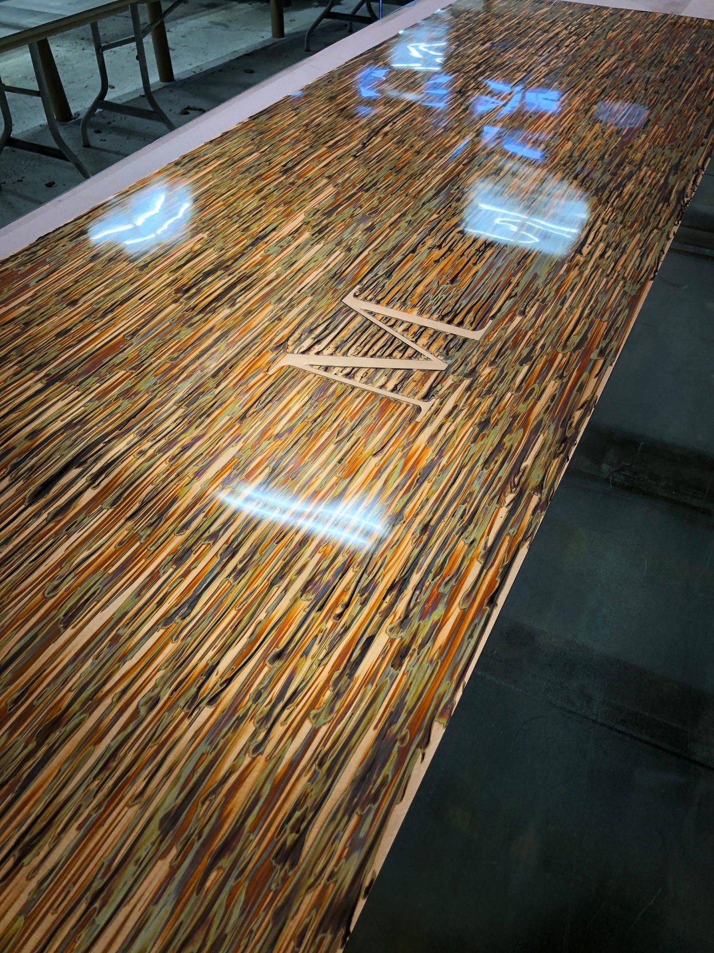 Light Gauge Patina Sheet Copper in Enchantment Vertical