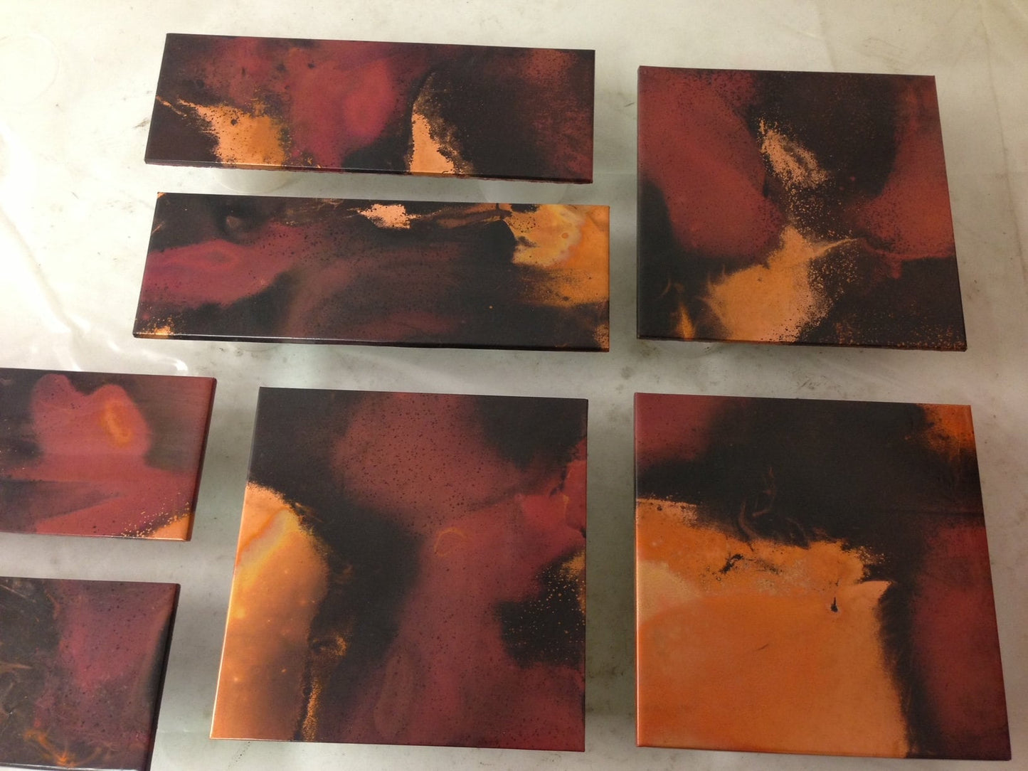 Light Gauge Patina Sheet Copper in Rojo Y Negro