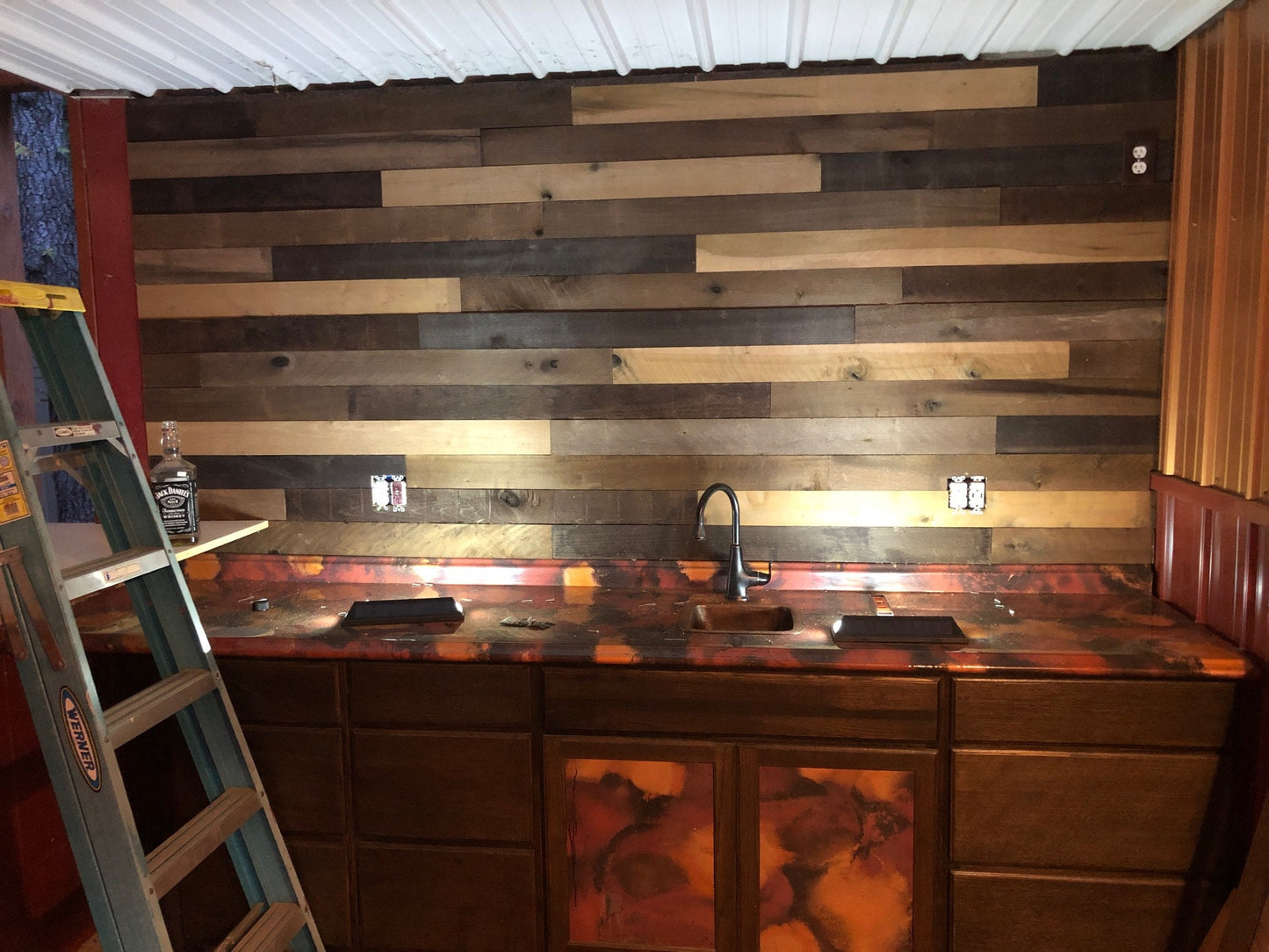 Light Gauge Patina Sheet Copper in Rojo Y Negro