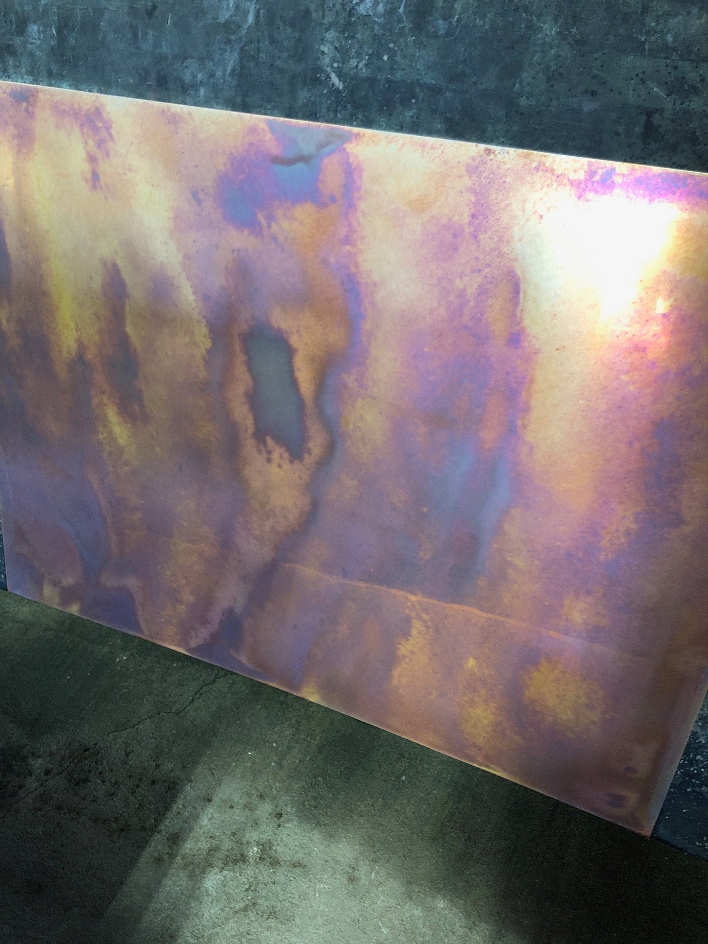 Light Gauge Patina Sheet Copper in Rustic
