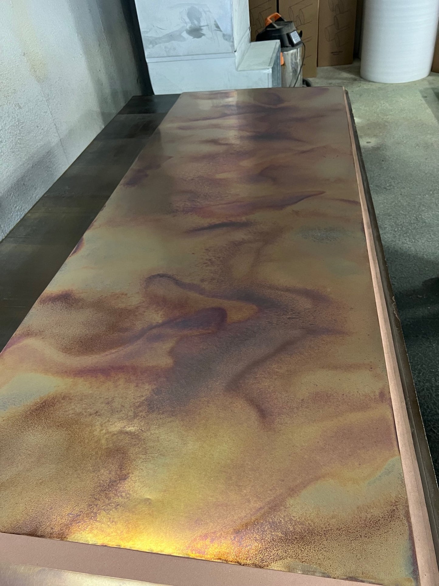 Light Gauge Patina Sheet Copper in Rustic