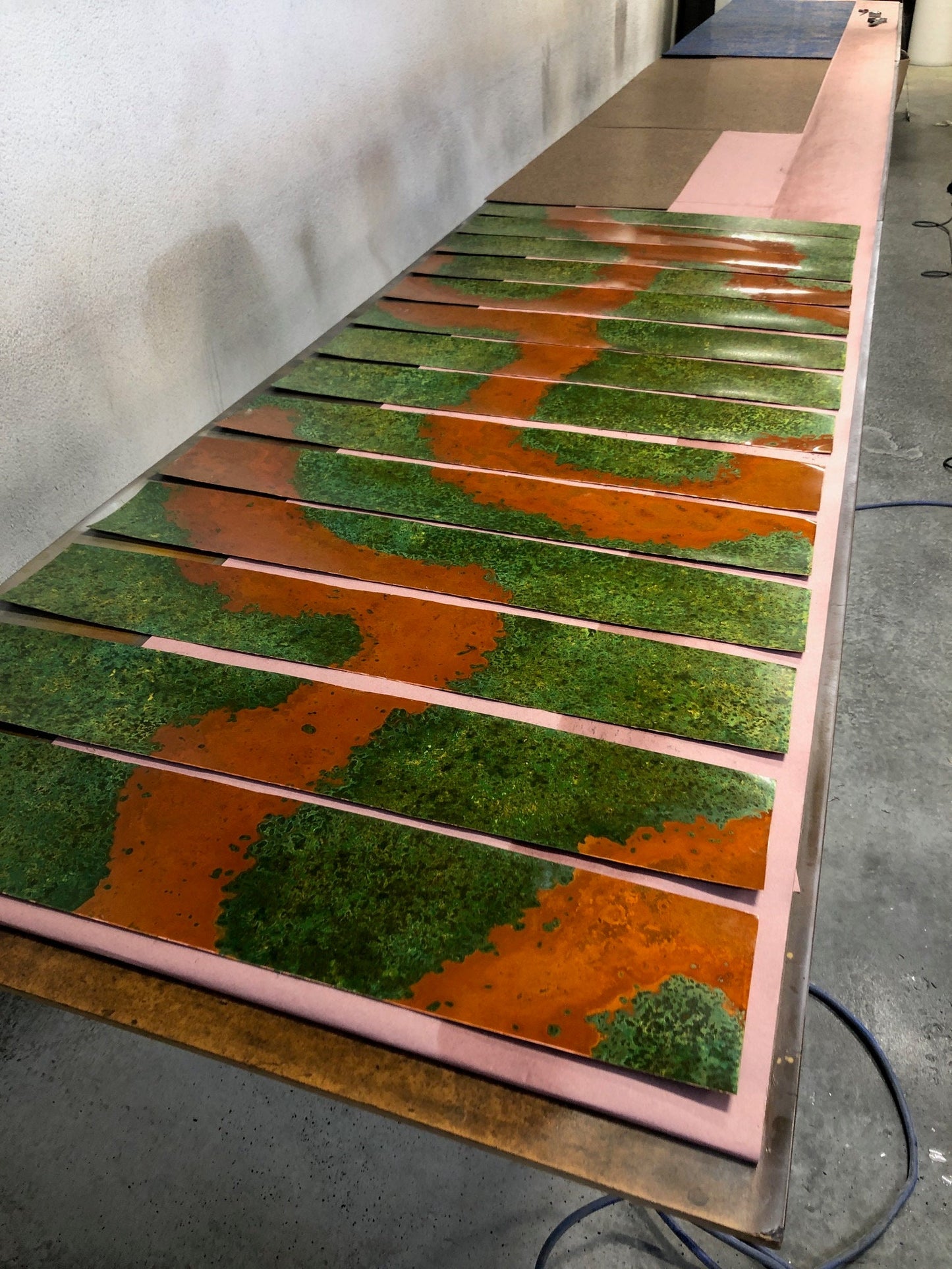 Light Gauge Patina Sheet Copper in Verde
