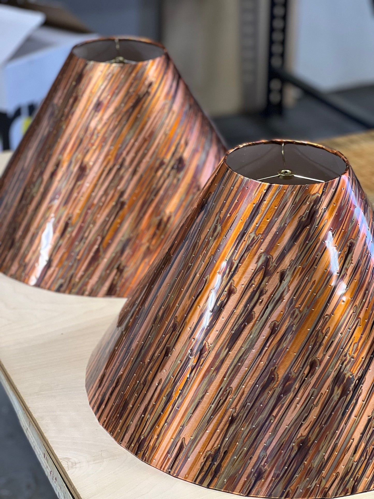 Light Gauge Patina Sheet Copper in Enchantment Vertical