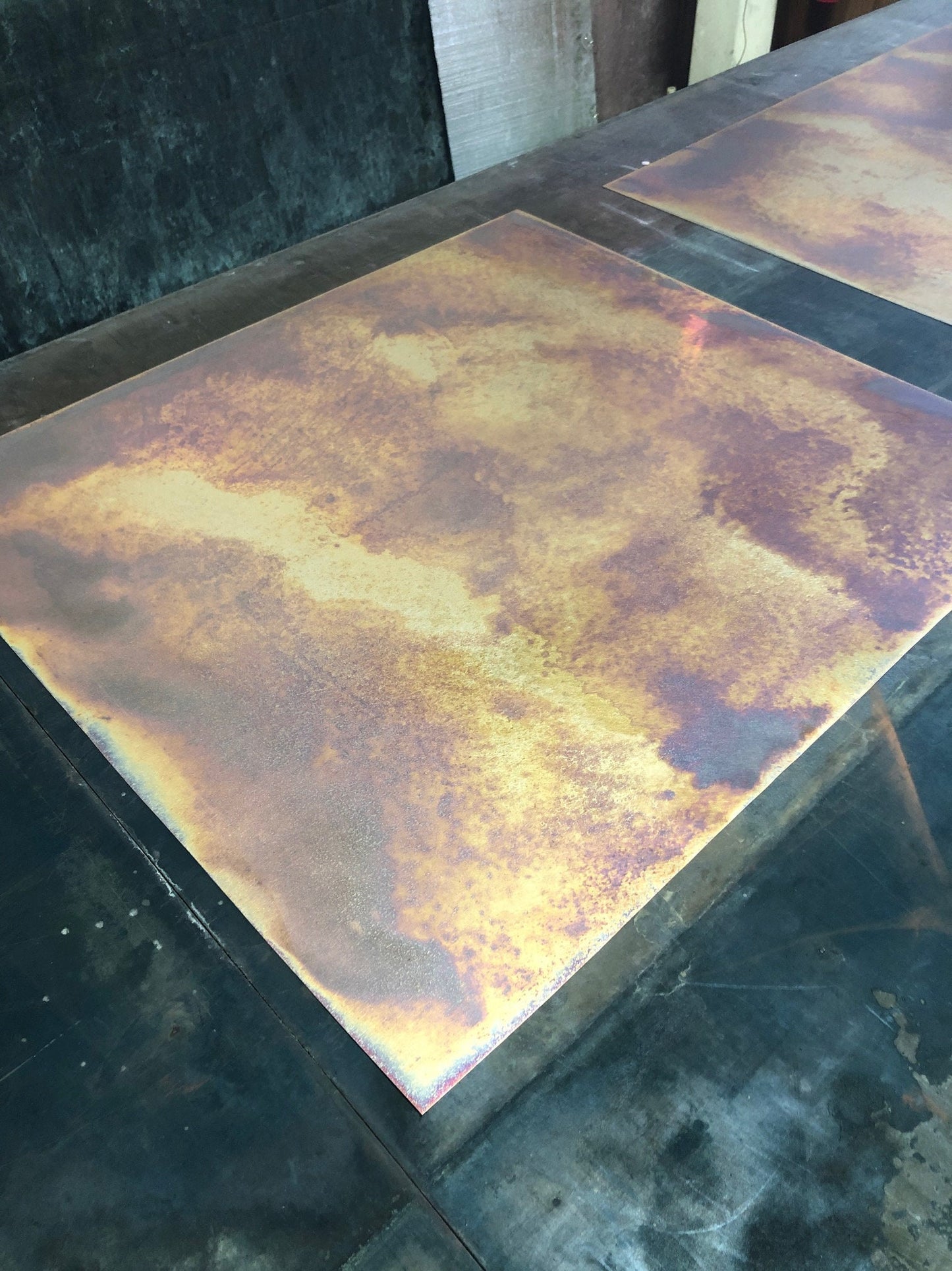 Light Gauge Patina Sheet Copper in Rustic