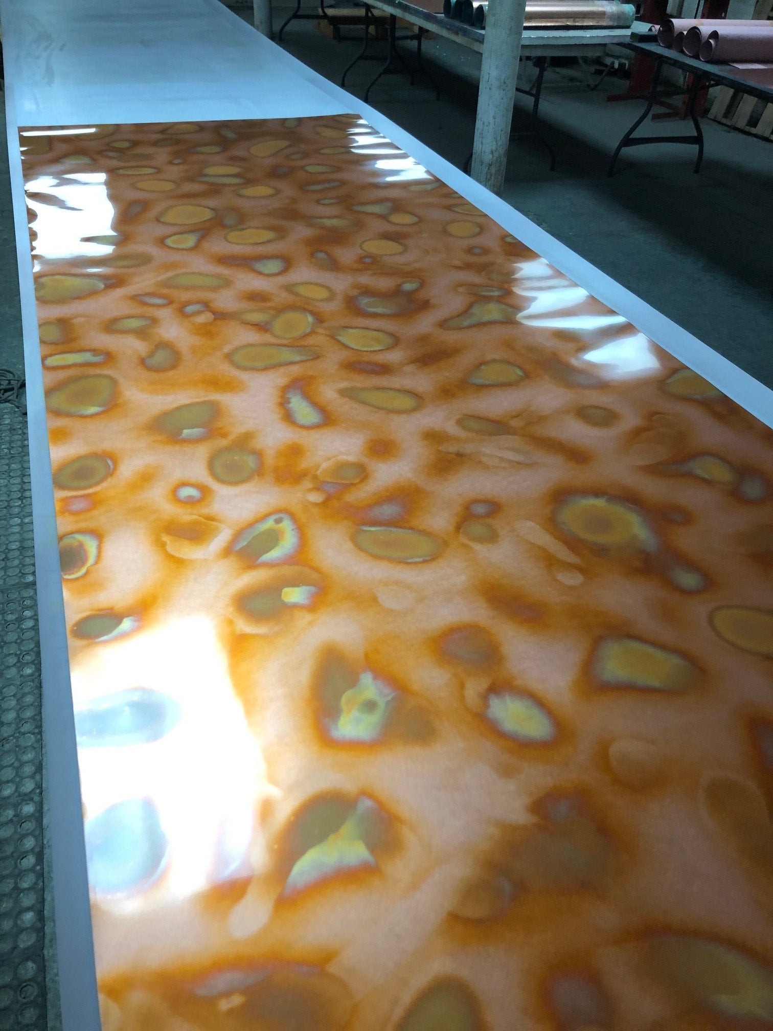 Light Gauge Patina Sheet Copper in Flamed