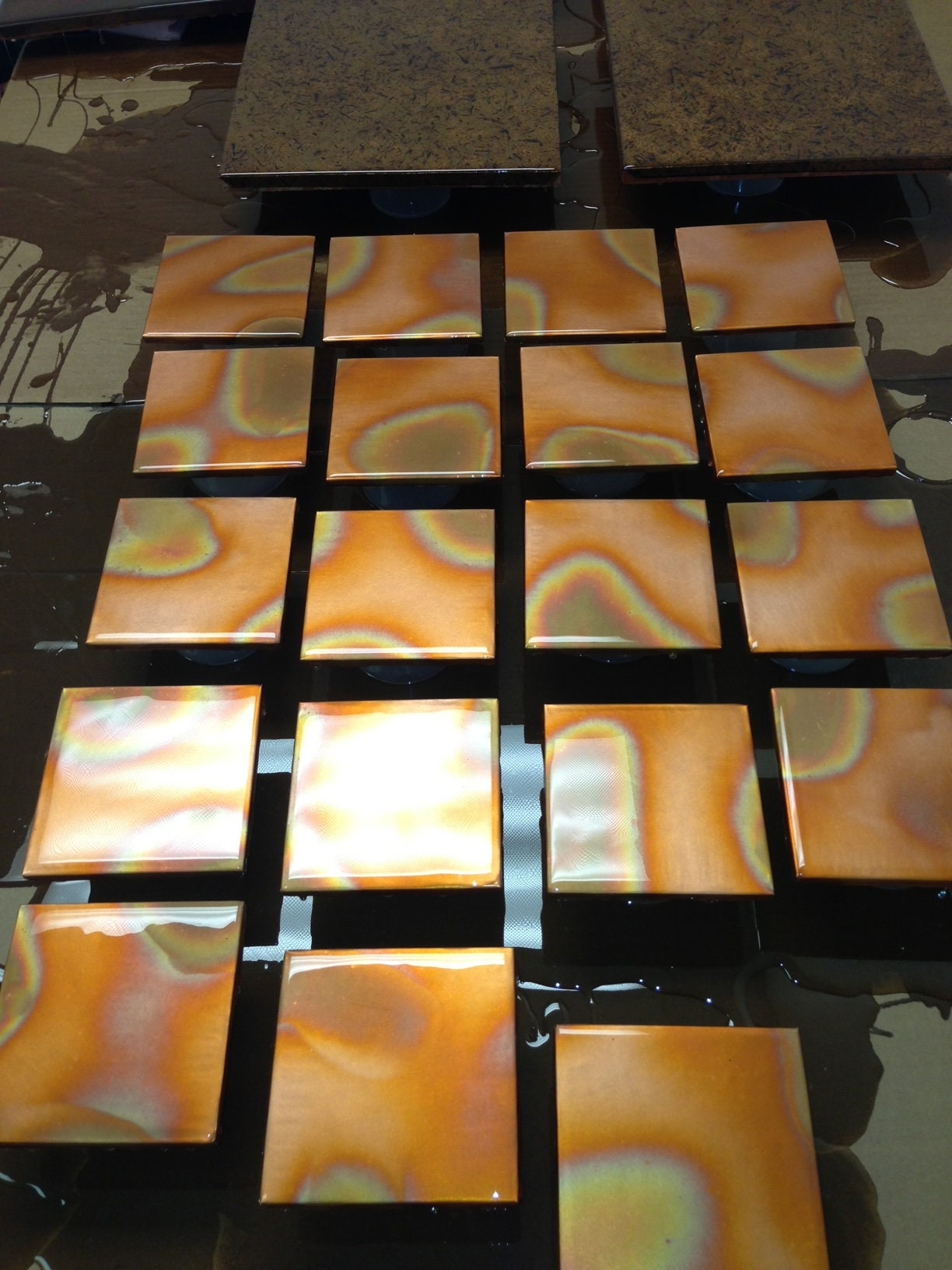 Light Gauge Patina Sheet Copper in Flamed