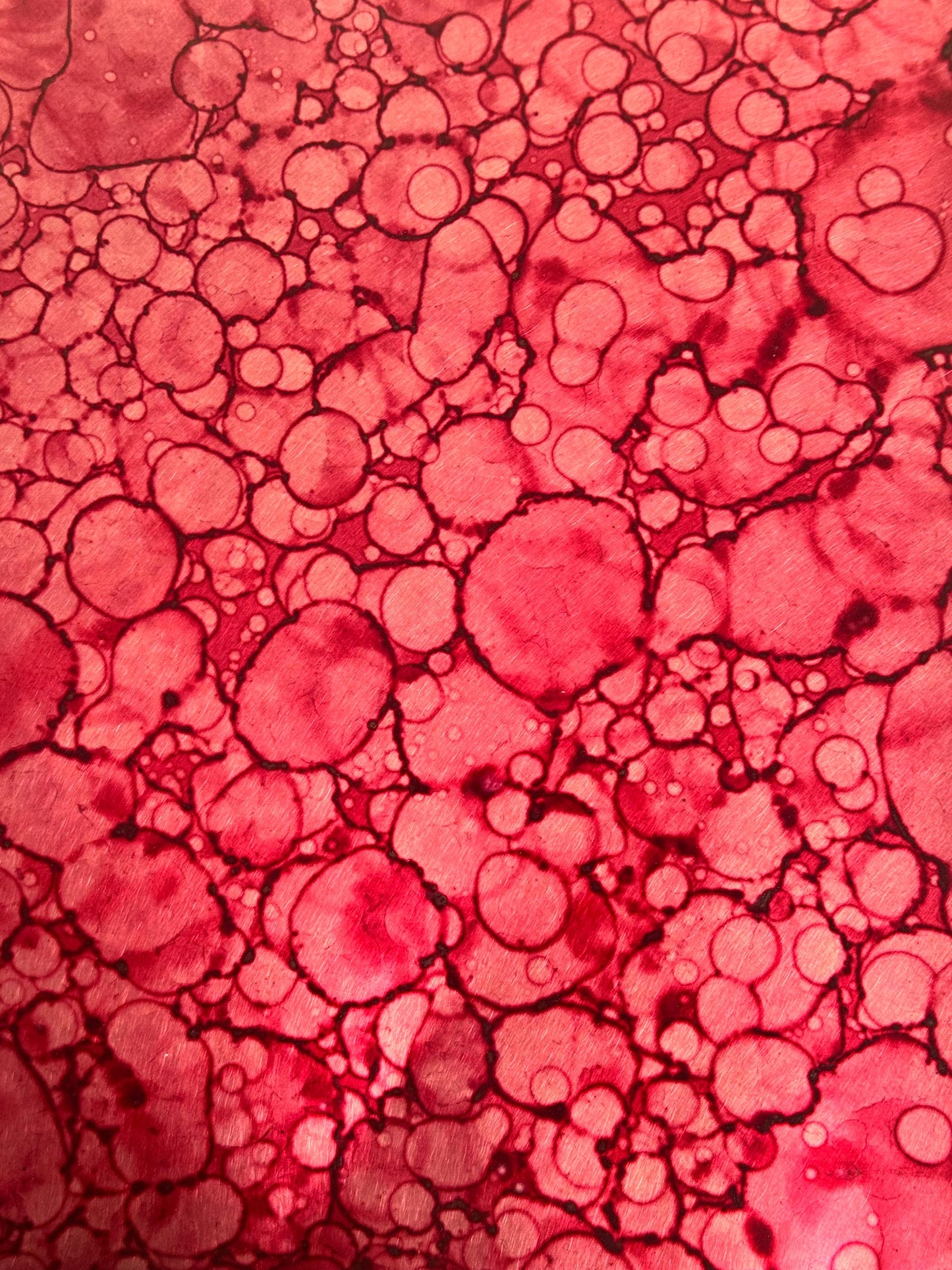Heavy Gauge Patina Sheet Copper in Red Wine