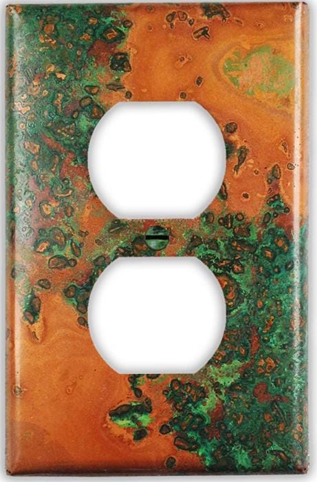 Copper Switch Plate in Verde- Additional Configurations Available!