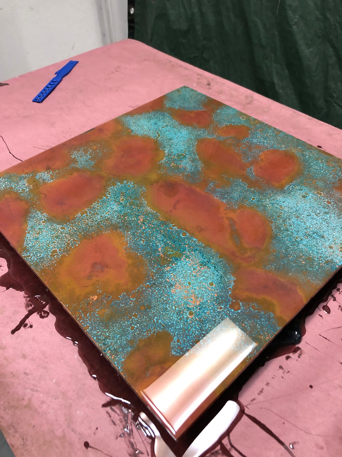 Heavy Gauge Patina Sheet Copper in Rojo