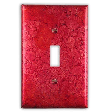 Single Toggle Copper Switch Plate in Red Wine