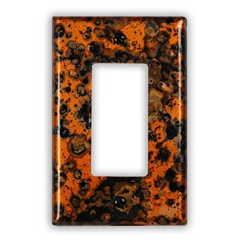 Single Rocker/GFI Copper Switch Plate in Leopard