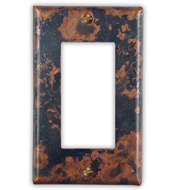 Single Rocker/GFI Copper Switch Plate in Mottled