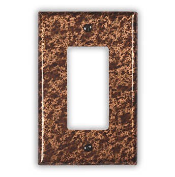 Single Rocker/GFI Copper Switch Plate in Sandstorm