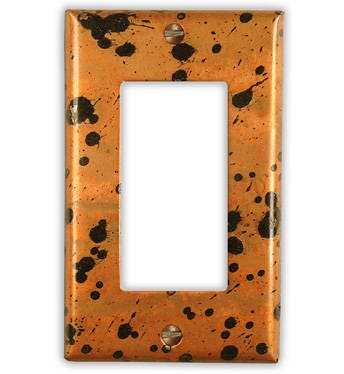 Single Rocker/GFI Copper Switch Plate in Sunburst