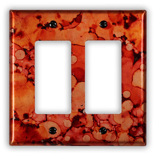 Double Rocker/GFI Copper Switch Plate in Autumn