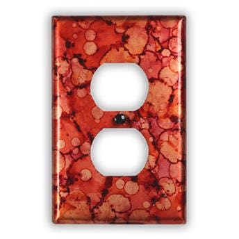 Single Outlet Copper Switch Plate in Autumn