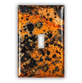Single Toggle Copper Switch Plate in Leopard