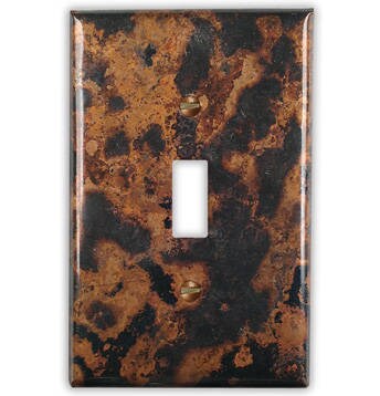 Single Toggle Copper Switch Plate in Mottled