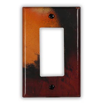Single Rocker/GFI Copper Switch Plate in Rojo y Negro