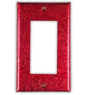 Single Rocker/GFI Copper Switch Plate in Red Wine