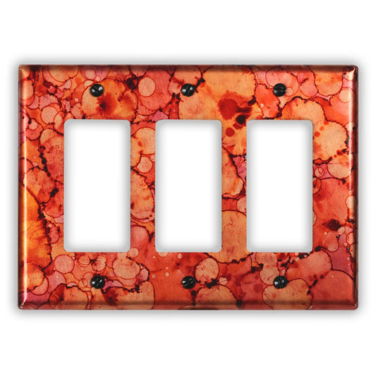 Triple Rocker/GFI Copper Switch Plate in Autumn