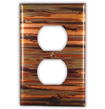 Single Outlet Copper Switch Plate in Enchantment Horizontal