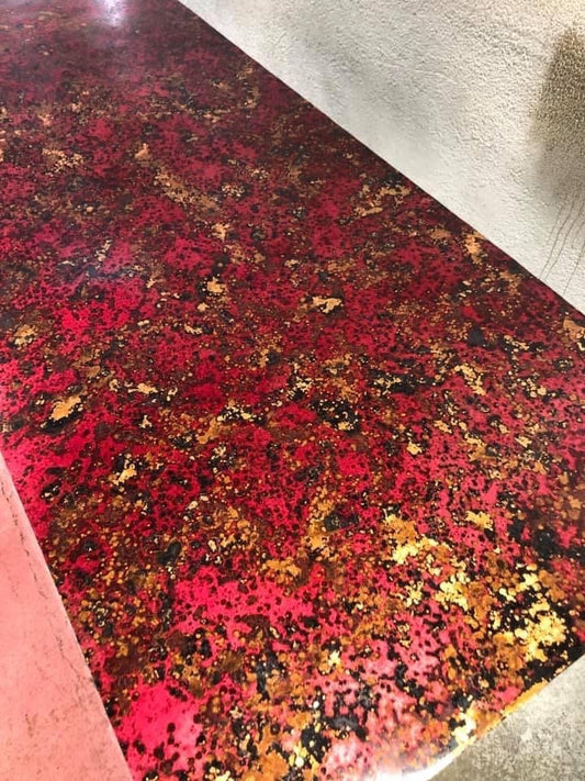 Light Gauge Patina Sheet Copper in Wild Fire