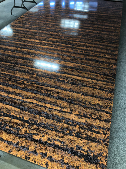 Heavy Gauge Patina Sheet Copper in Zebra