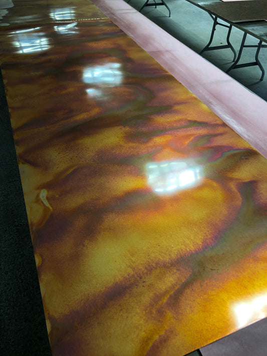 Heavy Gauge Patina Sheet Copper in Rustic