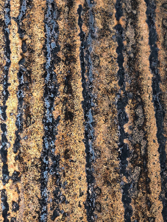 Light Gauge Patina Sheet Copper in Zebra