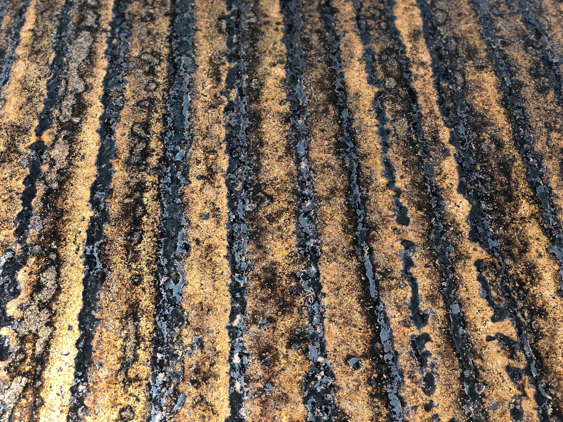 Light Gauge Patina Sheet Copper in Zebra