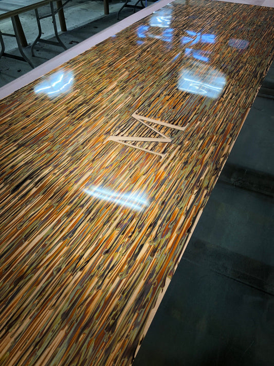 Light Gauge Patina Sheet Copper in Enchantment Vertical